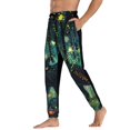 thumbnail image 3 of Kdxio Mystical Black Cat Fireflies Pattern Joggers,Sweatpants for Men with Pockets-3X-Large, 3 of 5