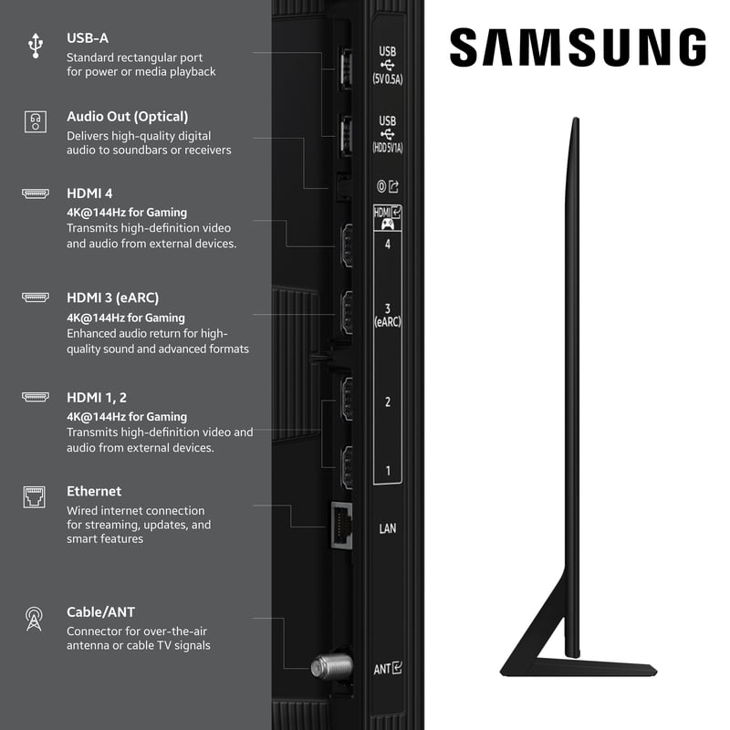 Samsung 65" Class Neo QLED 4K QN70F Samsung Vision AI Mini LED Smart TV (2025) - QN65QN70FAFXZA color options