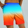 thumbnail image 7 of IYTR Mens Shorts Casual Elastic Waist Drawstring Beach Shorts with Pockets Lightweight Gradient Color Summer Casual Shorts Multicolor_B XXL, 7 of 7