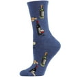 thumbnail image 3 of MeMoi Wine and Cheese Bamboo Blend Crew Socks - Womens - Female, 9-11, Black, 3 of 11