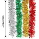 thumbnail image 2 of Howaf 8 guirnaldas de oropel navideñas de 14 m, guirnalda para árbol de Navidad, decoraciones brillantes para el hogar, interior, exterior, puerta, ventana, rojo, plata, oro, V, 2 of 5
