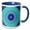 Blue/White, variant on 3drose, Frozen Mandala - Blue Abstract Design, 11oz Mug