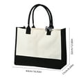 thumbnail image 3 of Eco Friendly Canvas Tote Bag - Reusable Shopping Handbag, Fashionable Travel Storage Bag for Daily Commute, Multipurpose Single Shoulder Bag Ideal as Gift Bag, 3 of 6