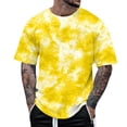 thumbnail image 2 of Xdzjlr Chemises pour Hommes Été Teinture sur Nœuds Col Rond Tee Mode T-Shirt Hommes,TTG, 2 of 4