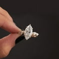 thumbnail image 3 of solitaire jewels 5 Stone 2.5CT Marquise Moissanite Engagement Ring For Women, 14K Yellow Gold, 3 of 6