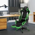 thumbnail image 4 of Gymax High Back Gaming Chair Adjustable Office Computer Task Chair w/Footrest Green, 4 of 10