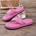 thumbnail image 6 of Hot Pink Slippers Sandals Thick Sole Flat Casual Outerwear Summer Toe Post Flip Flops For Women Size Eu36-43 1.38 Inch Heel Height 1 Pair 0.74 Lb, 6 of 9