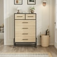 thumbnail image 1 of CazToi Commode Haute Autoportante de 46,6 Pouces avec Rangement 6 Commodes pour la Maison, 1 of 7
