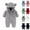 Gray, variant on Baby Sherpa Fleece Jumpsuits Cute Fuzzy Buton Long Sleeve Hooded Romper Kids Lightweight Winter Warm Loungewear 0-12 Months