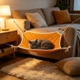 thumbnail image 4 of Roiihwy Summer Cooling Cat Hammock For Crate Hanging, Indoor Outdoor Foolproof Clean Suspension Bed, 23.6x19.7in Orange, 4 of 6