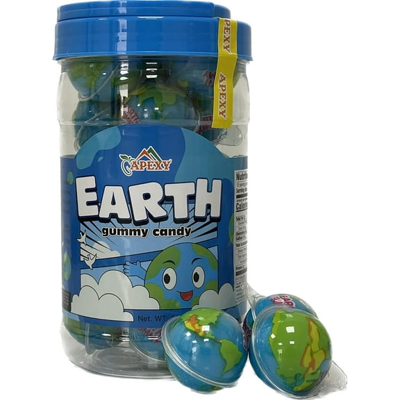 Apexy Planets Gummy Candy with Fruity Liquid Center Fat Free Fun & Delicious Space - Themed Treats Great for Halloween, Birthday, Trick Or Treat, Party 11.42oz