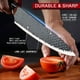 thumbnail image 3 of Juego de Cuchillos de Cocina de Acero Inoxidable Forjado: Nakiri, Cortador, Tijeras, Pelador de Cerámica, Cuchillo de Pelar, con Estuche de Regalo + Afilador de Cuchillos, 3 of 7