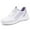White, variant on Daznico Women's Lightweight Walking Sneakers - Breathable Mesh with Elastic -On for Everyday Comfort (Flat Heel Design),Color:Grey,Size:6.5