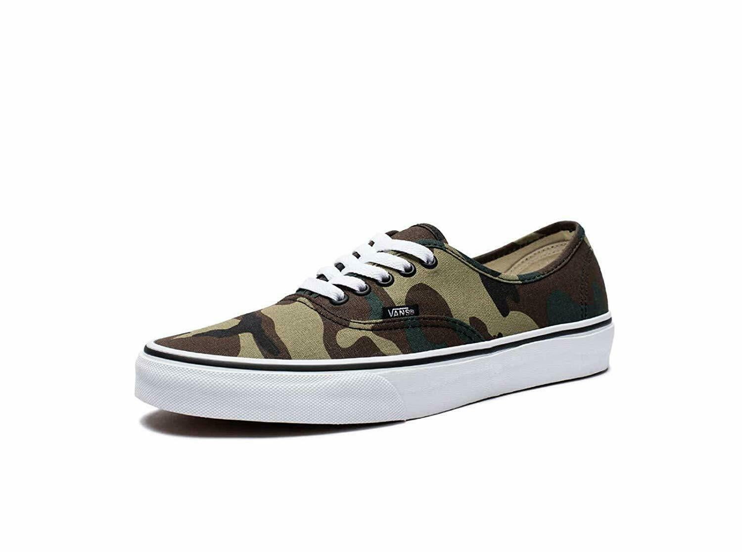 Vans Authentic Woodland Camo Black Men's Classic Skate Shoes Size 10