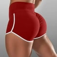 thumbnail image 2 of Kmdttou Flexible Training Shorts Summer Solid Color Shorts For Casual Loose Comfy Elastic Waist Yoga Athletic Short Pants Trendy Beach Shorts on Clearance,Red M, 2 of 8