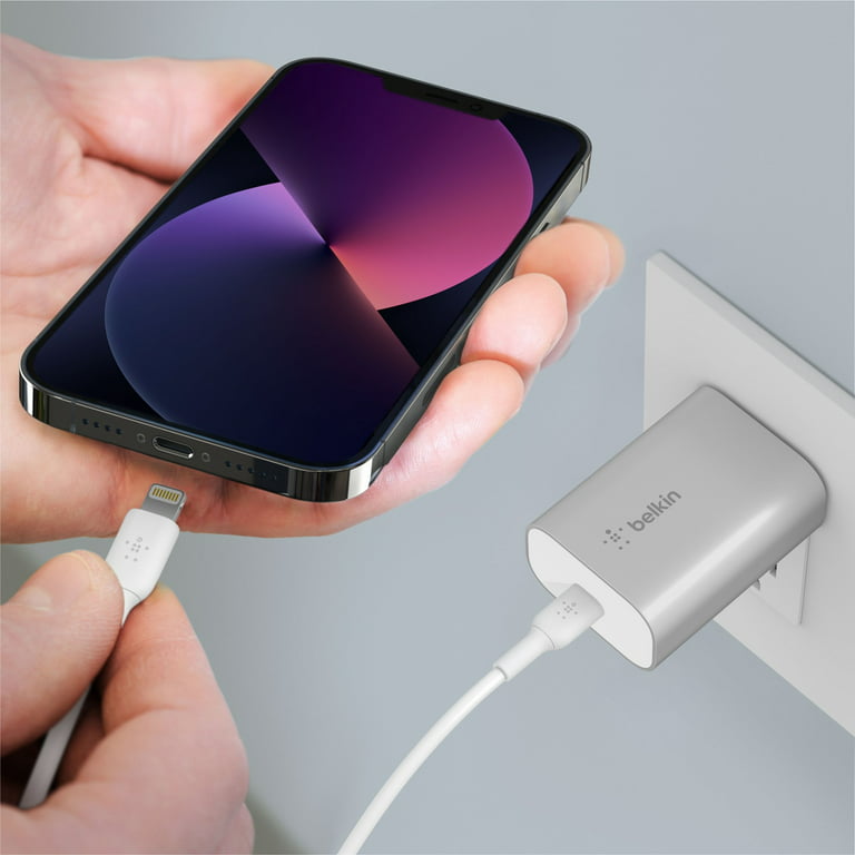 Chargeur Rapide USB C 30W + Chargeur iPhone - 1 Mètre - Convient