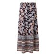 thumbnail image 4 of Women's Skirts Summer Flared Ruffle Solid Color Soft & Lightweigh Flowy Swing Pleated Beach Long Skirt with Pockets, 4 of 6