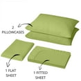 thumbnail image 5 of 4 Piece Bed Sheet Sets of Brushed Microfiber Sheets - Soft & Durable Fits Upto 15" Deep Pocket (Twin XL, Sage), 5 of 6