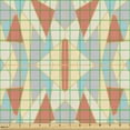 thumbnail image 2 of Abstract Fabric by the Yard Upholstery, Geometric Inspired Mosaic-like Motifs in Pastel Tones Repetitive Pattern, Decorative Fabric for DIY and Home Accents, Salmon Multicolor by Ambesonne, 2 of 5