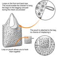 thumbnail image 4 of 5 Pack Foldable Shopping Bag,Black and White Christmas Snowflake Pattern Reusable Grocery Bags with Pockets,Large Reusable Tote Bags with Handles Waterproof & Lightweight, 4 of 6