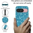 thumbnail image 3 of Compatible with Google Pixel 9 Case Glitter Shockproof, Google Pixel 9 Phone Case Bling Sparkly TPU and PC Silicone Shiny Girl Women Thin Protective Cover (Blue), 3 of 14
