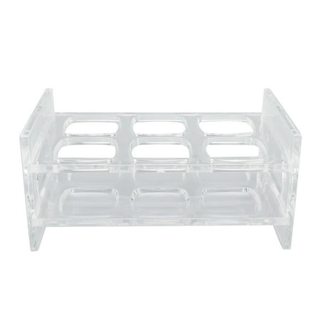 

Acrylic Shot Glass Holder Carrying 6 Square Transparent Liquor Cup Display Rack Drinkware for Bar 2 Layers
