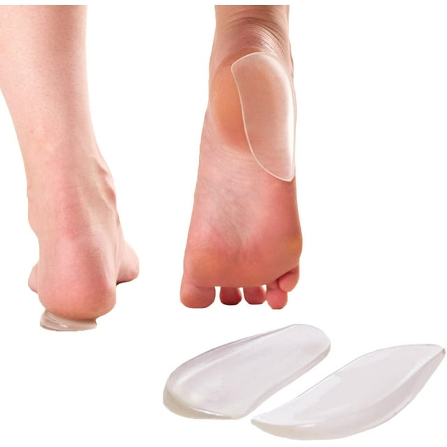 Medial & Lateral Heel Wedge Silicone Insoles - Corrective Adhesive Inserts for Foot Alignment