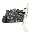 thumbnail image 1 of STARTIST Carte USB 3.1 PCIE - 1x USB-C - 1x USB-A - Extension d'En-tête USB Interne 19Pin -, 1 of 9