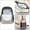 thumbnail image 4 of Unicorn and Star Beige Pattern 17" Waterproof Oxford School Backpacks for Teens, S-Shape Padded Straps, for School, Travel, Hiking, Camping, 4 of 5