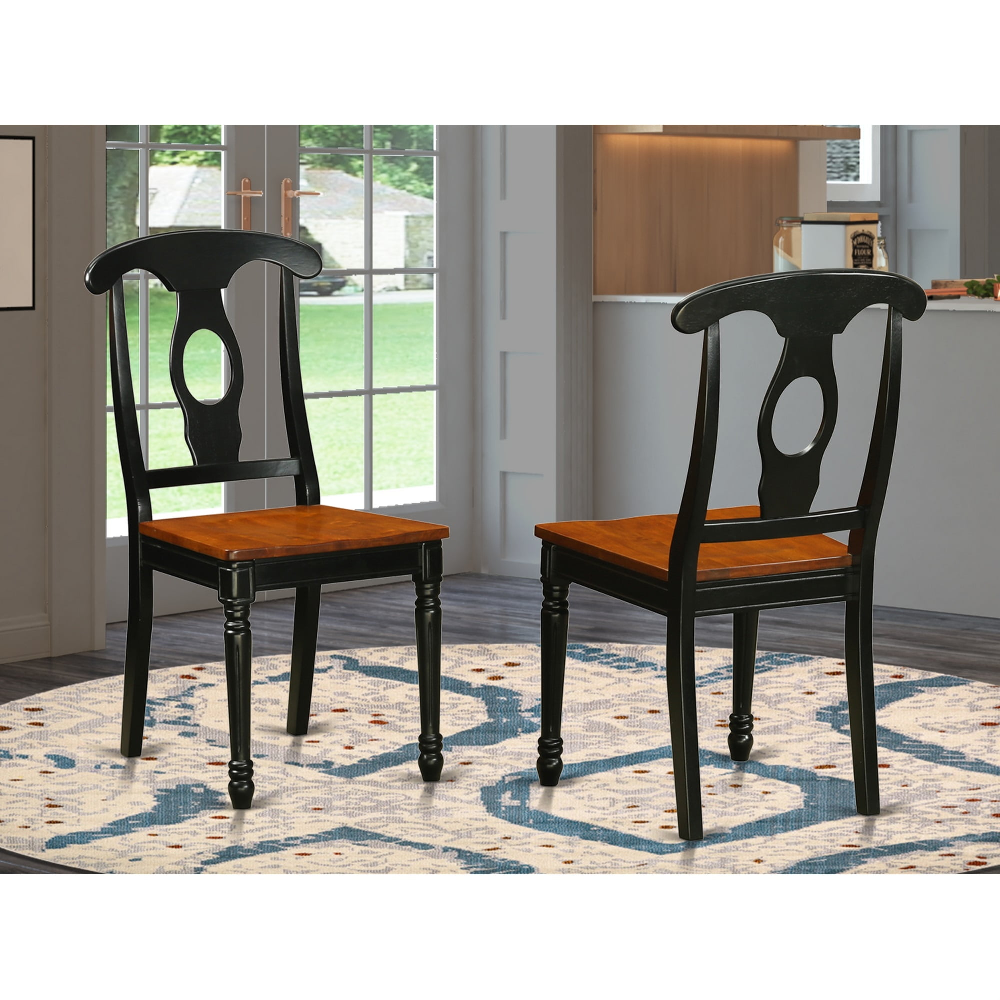 NAC-SBR-W Napoleon styled chair with wood seat Set of