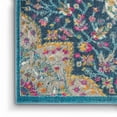 thumbnail image 3 of 4â€™ x 6â€™ Blue and Pink Medallion Area Rug, 3 of 8