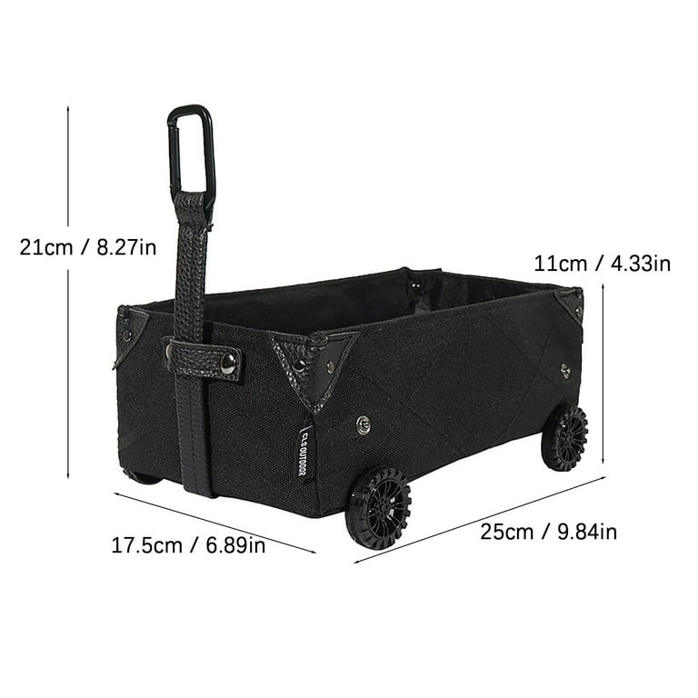 Mini Flodable Multipurpoansport Outdoorse Wagon Cart Camping Trolley Cart with Wheel Folding Garden Beach Wagon Foldable Pull along Trolley Trailer