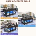ChVans 4-in-1 LED Lift Top Wood Coffee Table, Charging Station, Large ...