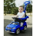 thumbnail image 2 of VOLTZ TOYS Push Car for Kids, Mercedes-Benz AMG GL63 4-in-1 Push Car, Foot to Floor Pedal Car with Detachable Push Bar, Leather Seat, Foot Rest, LED Lighting, MP3 and Foldable Rocking Rails (Blue), 2 of 7