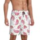 thumbnail image 2 of Balery Watermelon Pantalones cortos de pijama de punto de algodón para hombre con cinturilla y bolsillos-XX-Large, 2 of 6
