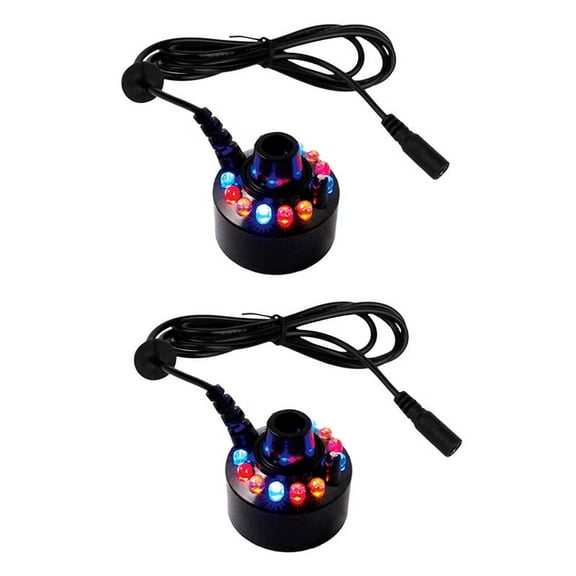 2X Mist Maker, Indoor Fountain Mister Foggers, Small Pond Fog Machine Atomizer Air Humidifier for Halloween, Christmas