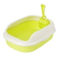 thumbnail image 1 of GROWTH TANK Litter Box Bedpan Semi Enclosed Kitten Potty Toilet Durable Kitty Litter Pan Green, 1 of 9