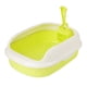 thumbnail image 1 of Caja de arena para gatos, orinal, inodoro, arenero portátil para gatos, fácil de limpiar para todo tipo de gatos. Verde, 1 of 9