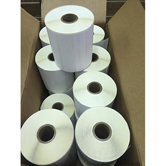 4" x 1" Direct Thermal Labels. 1,375 per Roll on 1" Cores. Compatible with Desk Top Zebra Printers. Blank Labels Brand Manufactured in The USA. (16 Rolls)