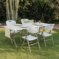 thumbnail image 3 of Set de Mesa plegable Beckon Polietileno 1.8M + 4 sillas Plegables heavy duty, 3 of 11