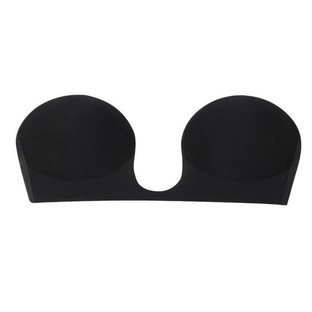 CNKOO AAOMASSR Ladies Strapless Adhesive Bra Deep U-Shaped Invisible Open Back Bra Suitable for Open Back Dresses