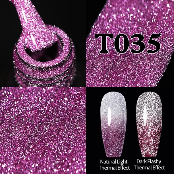 UR SUGAR 7.5ml Reflective Glitter Gel Nail Polish Winter Color Sparkling Sequins Soak Off UV LED Varnish Nail Art Decoration Qiuyongming unisex
