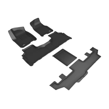 3D MAXpider 2021-2024 Fits GMC Yukon Xl 7-Seat Kagu Black 1st Row 2nd Row 3rd Row Carbon Fiber Embossed Pattern Floor Mat L1Gm02901509