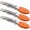 Orange, variant on Small Tongs with Silicone Tips 7-Inch Mini Serving Tongs-7-inch 3pcs Black