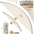 thumbnail image 5 of Curved Shower Curtain Rod 40-72 Inches Adjustable, Aluminum Shower Rod Rustproof, Round shower curtain rod, Curved Shower Rods for Bathroom, Bathtub, Stall, Brush Nickel, 5 of 9