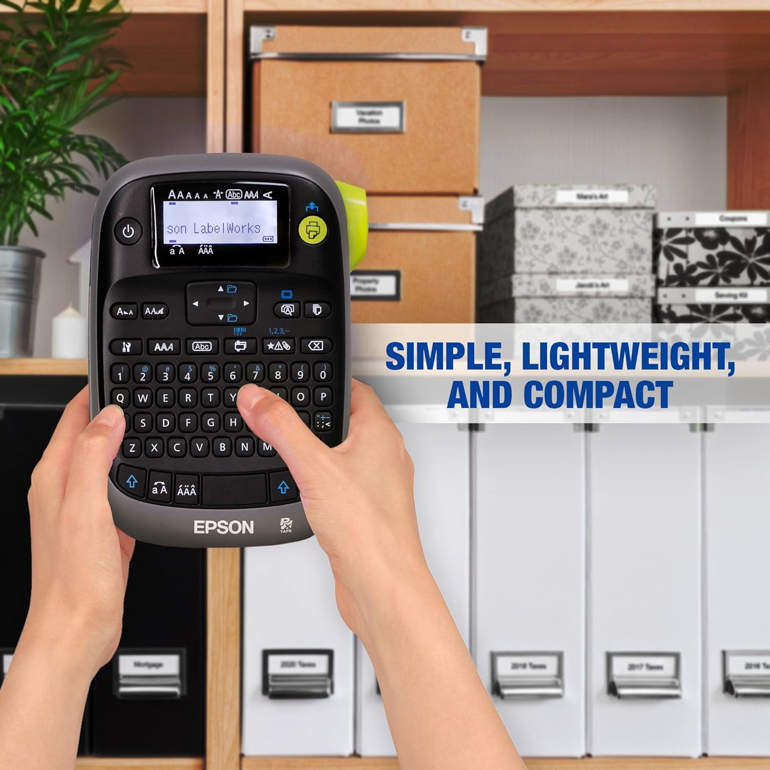 LABELWORKS  LW-PX300VP Industrial Label Maker Complete Kit - with Accessories, Sticker Labels, Magnetic Tape Compatible, Only Uses 203 & 205 Shrink Tube Tapes, Portable Handheld Printer