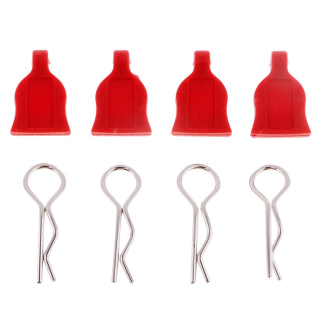 2 Piezas de Repuesto de Hebilla de Carcasa de Metal para Coche RC 1/10/coches de Carretera, Color Rojo , 2 piezas