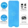 thumbnail image 6 of Bath and Shower Safety Mats 40x16 inch, Non Slip with Suction Cups for Bathroom Stall and Tub Floor, Extra Large and Machine Washable, Drain Holes Keep Bathtub Clean, Beige, 6 of 7