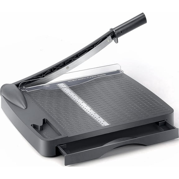 Heavy Duty Paper Trimmer, 12" Cut Length A4-B7 Guillotine Paper Cutter Photo Guillotine Craft Machine, 16 Sheets Capacity for Standard Cutting of Paper, Photos