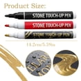 thumbnail image 3 of Waterproof Stone Touch-up Pen for Headstone Inscription Restoration and Tombstone Repair, Strong Coverage, Ideal for Gravestone Lettering and Memorial Inscriptions,Gold, 3 of 9